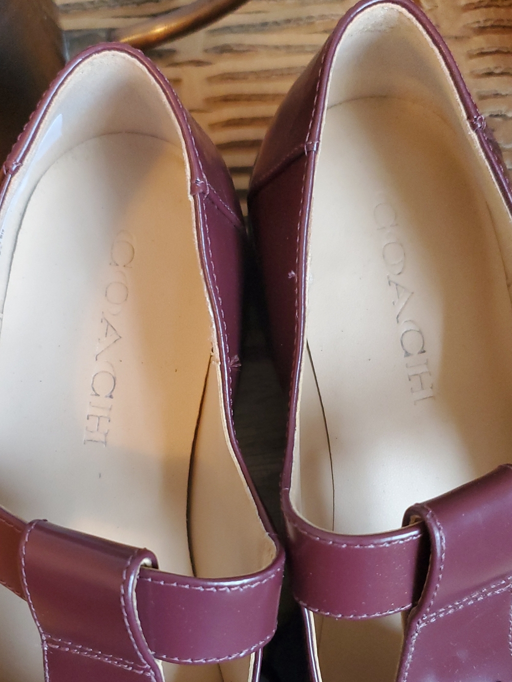 Coach Liv Mary Jane In A Merlot Colorway Platform Womens 6 - Picture 4 of 9